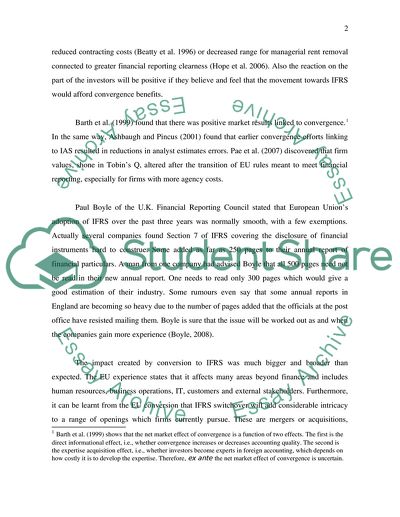 Adoption of International Financial Reporting Standards (IFRS) in European Union