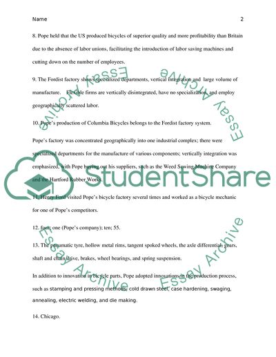 Albert Pope, Columbia Bicycles, and Mass Production