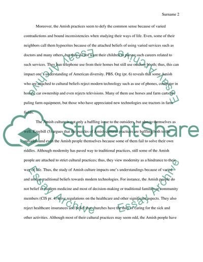 Ttraditional Cultures and Religious Beliefs of Amish in America