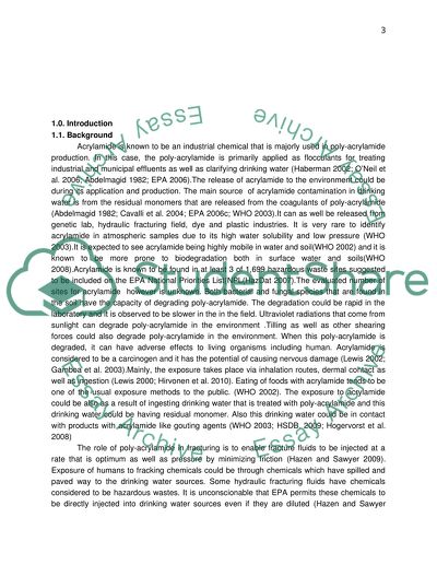 Tracking Acrylamide Source from Polyacrylamide Gel
