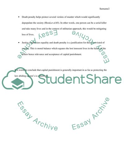 Support the punishment (ex. death penalty)