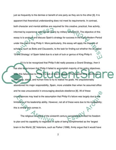 The Grand Strategy of a Spanish King