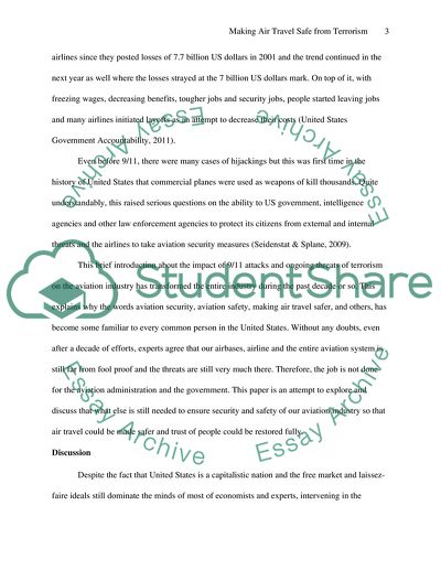 Making Air Travel Safe from Terrorism