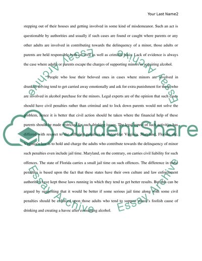 Should Adults Be Charged in Situations of Underage Drinking