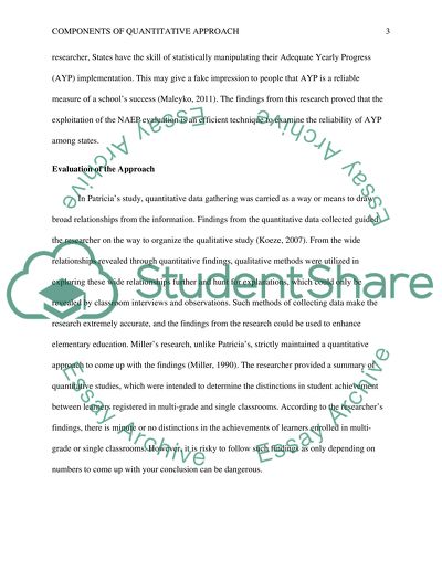 Components of Quantitative Approach