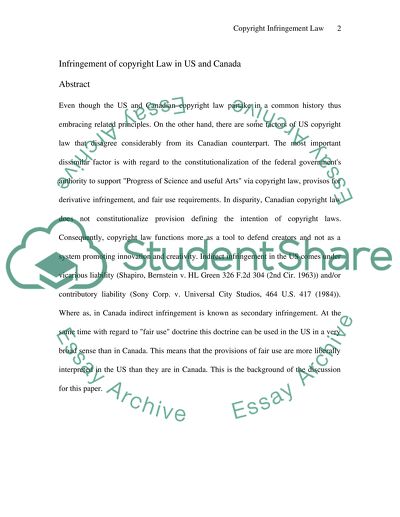 The US and Canadian Copyright Law