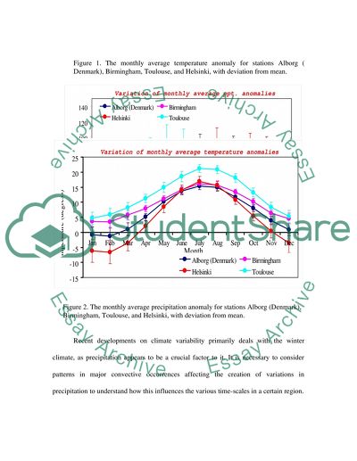 Selected years/seasons in terms of temperature and precipitation