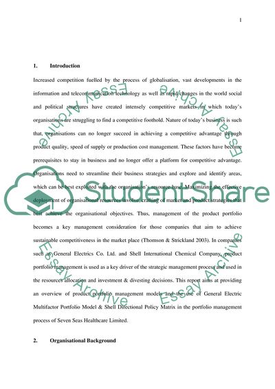 Marketing Strategy and Planning (Two Product Portfolio Analysis models)