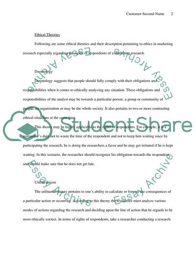 Marketing Research and Its Ethical Principles