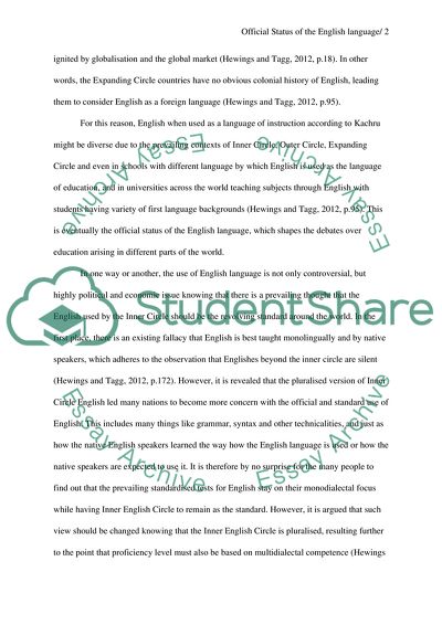 Official Status of the English Language