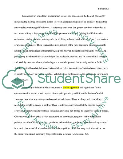 The Concept of Existentialism