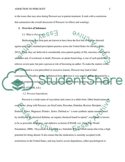 Addiction to Percocet