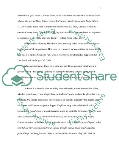 Aeneas Is the Hero of Virgils Aeneid