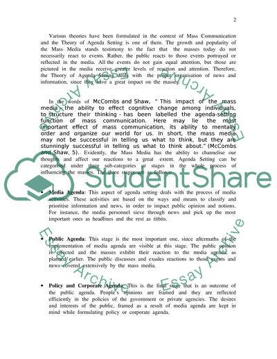 Mass Media Speech/Presentation