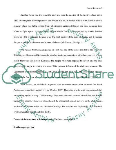 Civil War between 1848 to 1861