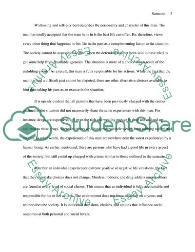 The Defense About the Murderer