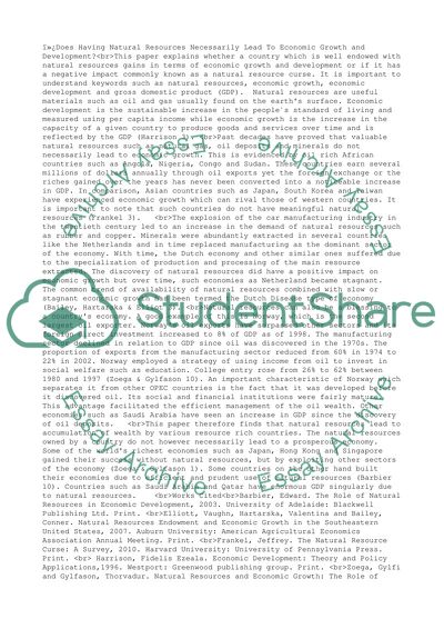 Comparative Essay Thesis Statement Does Having Natural Resources Necessarily Lead To Economic Growth And Development Compare And Contrast Essay Sample Paper also Business Law Essay Questions Does Having Natural Resources Necessarily Lead To Economic Growth Example Of An Essay Proposal