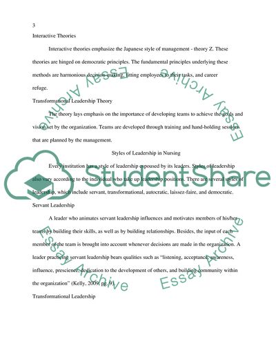 The Role of Leadership in Nursing Practice