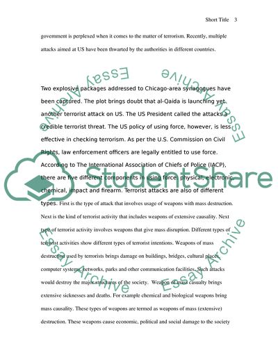 Terrorism as the Most Sophisticated Modern Way of Using Force