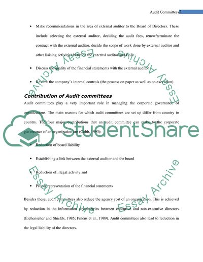 Role of Audit Committees in Managing Corporate Governance