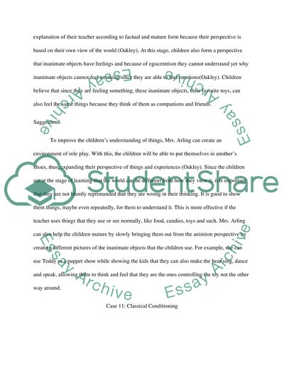 Piagets Cognitive Development