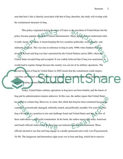 The United States and Iran: Sanctions, Wars and the Policy of Dual Containment