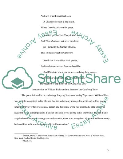 Garden of Love by William Blake