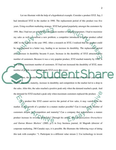 Mature and Cyclical Product Market Deterioration