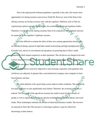 Impact of the Sharing Economy for the US Labor Market