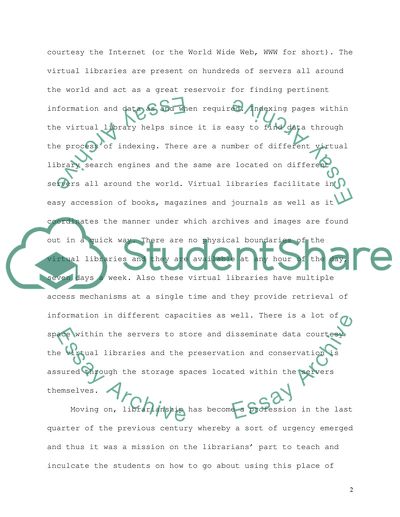 Preparation of an Academic Virtual Library and the Librarians Role in It