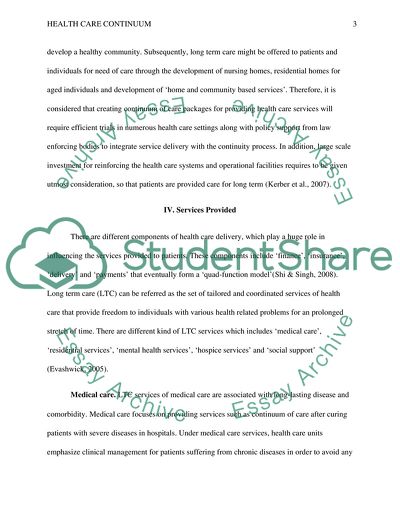 Health Care Continuum
