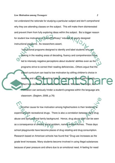 Lack of Motivation Among Teenagers