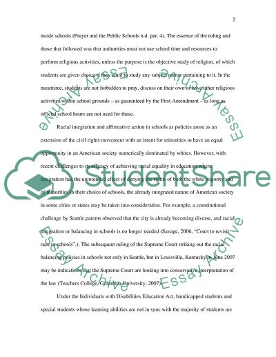 The Role of the Courts in Education