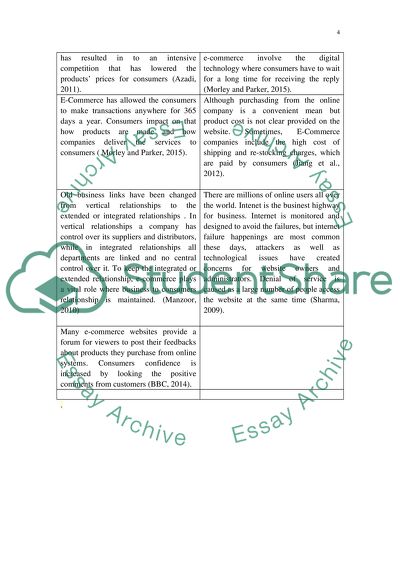 Advantages and disadvantages of E-commerce to consumers (B2C)