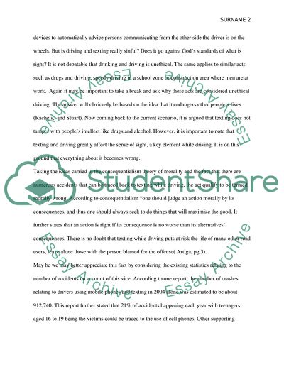 Texting while driving