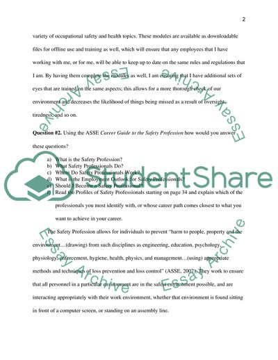 Career Guide to the Safety Profession