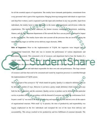 Total Quality Management