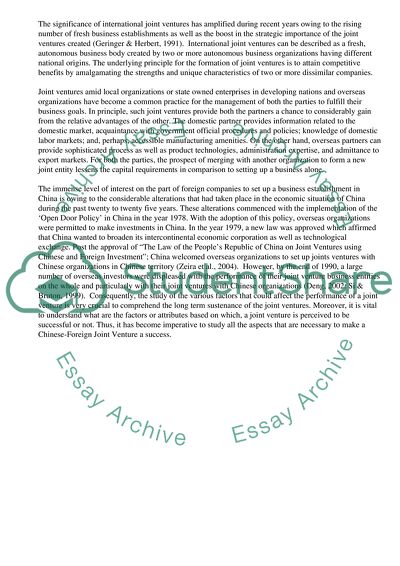 Long-Term Success of Veolia Waters Joint Ventures with State-Owned Companies