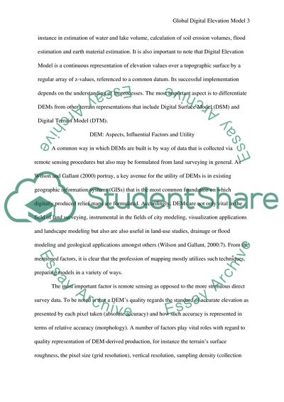 Global Digital Elevation Model