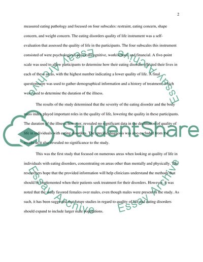 problem solution essay about eating disorder