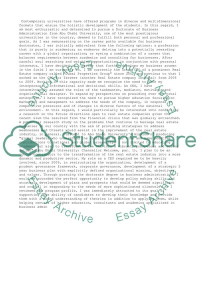 Why do I want to join the Doctorate (Phd) program for Business