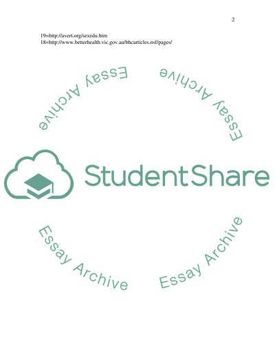 Sex Education in Schools