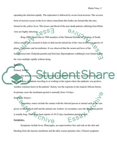 Analysis of Ebola Virus