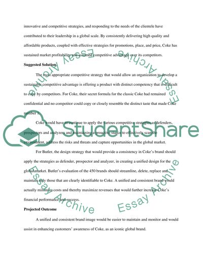 Cokes Primary Strategy