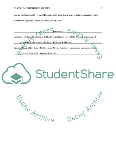 Practicum Experience Journal