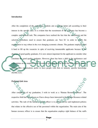Preferred Job Area-Human Resource Officer