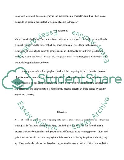 How Gender or Sex, Has a Significant Effect on Other Variables in the Life of Individual