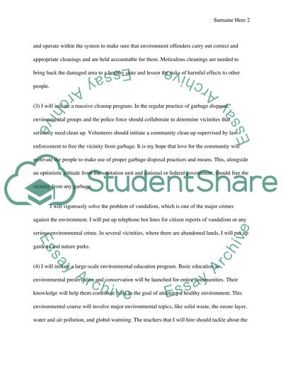 The Task of Saving the Environment