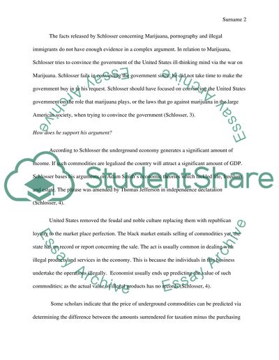 Schlossers argument in chapter 1 of Reefer Madness is effective