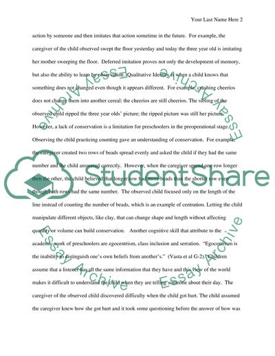 Erikson and Piaget in Action